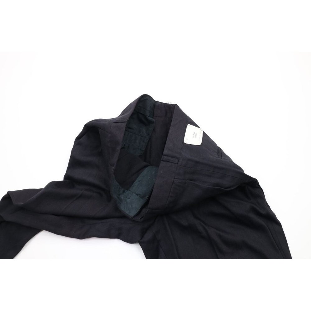 NOS Vintage 50s Streetwear Mens 33x34 Rayon Gabardine Dress Pants Trousers Navy - Picture 8 of 13